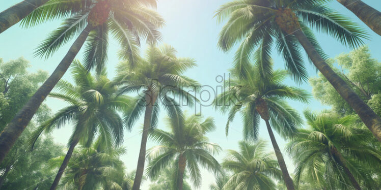 Palm trees summer background - Starpik