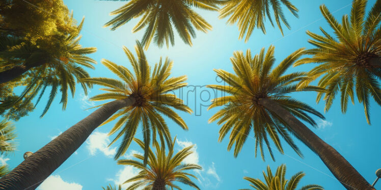 Palm trees summer background - Starpik