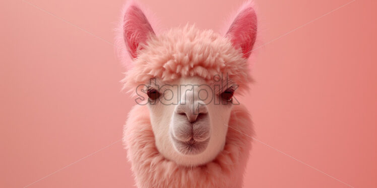 Pink lama portrait - Starpik