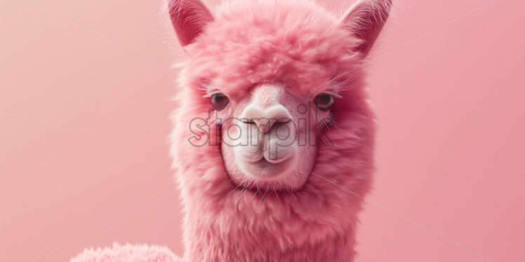 Pink lama portrait - Starpik