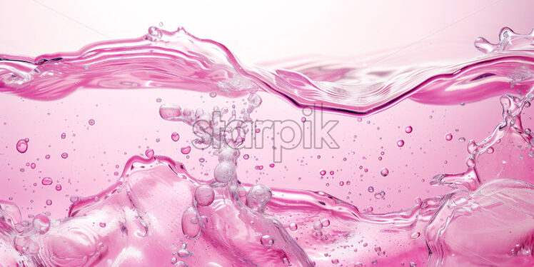 Pink water background with bubbles - Starpik