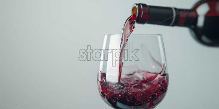 Pouring wine in a glass close up - Starpik