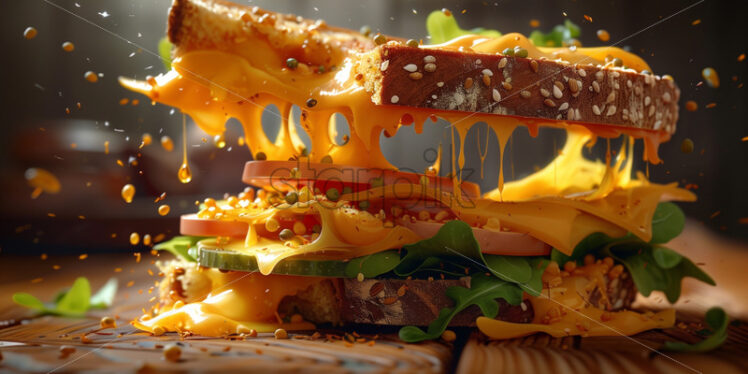 Sandwich with cheese delicious - Starpik