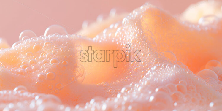 Soap foam peach colour macro - Starpik