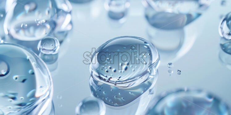 Water drops on a glass surface macro - Starpik