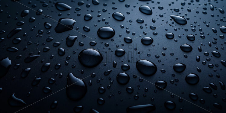 Water drops on a wet glass close up  - Starpik