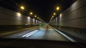 VIDEO A drive through a illuminated tunnel in Copenhagen, Denmark - Starpik