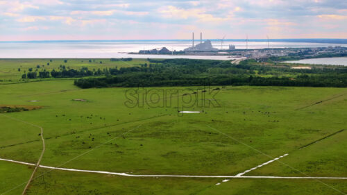 VIDEO Aerial drone view of Naturcenter Amager in Kastrup, Denmark - Starpik