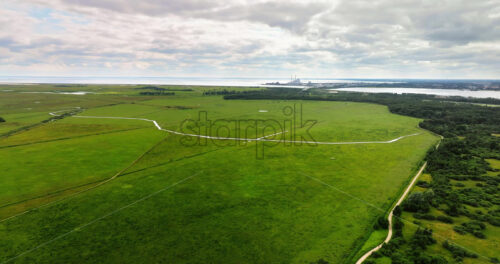 VIDEO Aerial drone view of Naturcenter Amager in Kastrup, Denmark - Starpik