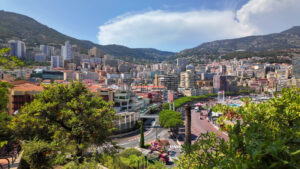 Royalty free stock video Aerial view of the skyline of Monaco in daylight - Starpik