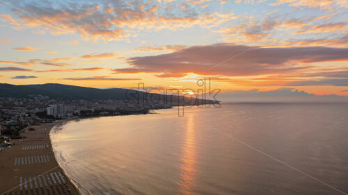 Royalty free stock video Time lapse of the Sunny Beach resort in Bulgaria at sunset - Starpik