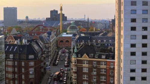 Video Aerial drone view of the Ny Christiansborg palace and government building in Copenhagen, Denmark - Starpik