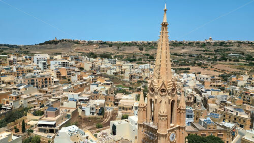 VIDEO Aerial drone view of the Gozo island in Malta, in the Mediterranean Sea - Starpik