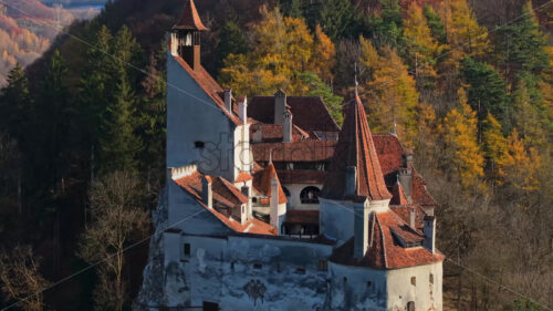 Video Aerial drone view of the Bran Castle in Bran, Transylvania, Romania - Starpik