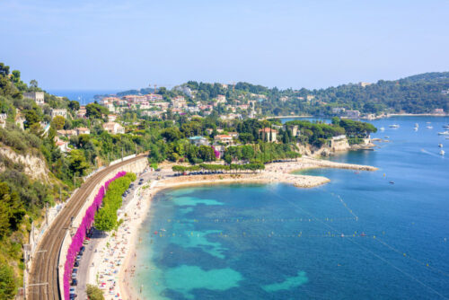 Beautiful daylight view from top of mountains to Nice Cote d’Azu - Starpik