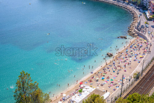 Beautiful daylight view from top of mountains to Nice Cote d’Azu - Starpik