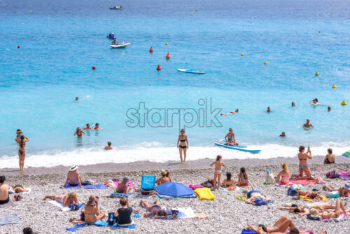 Beautiful daylight view to Nice Cote D’azur beach in France - Starpik