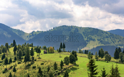 Beautiful mountain landscape in Bucovina, Romania - Starpik