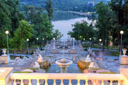 Beautiful sunset view in Valea Morilor park - Starpik