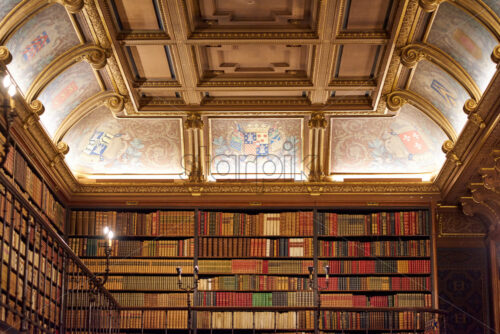 CHANTILLY, FRANCE – OCTOBER 04, 2018: Library in Conde museum of Chantilly castle - Starpik