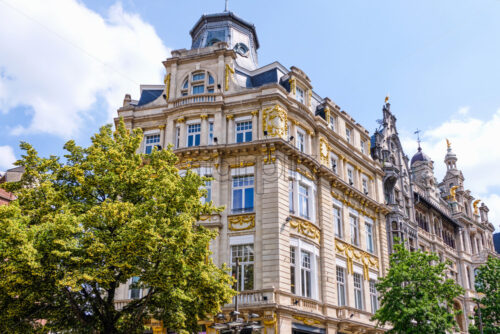 Classic architecture buildings in Antwerp, Belgium - Starpik