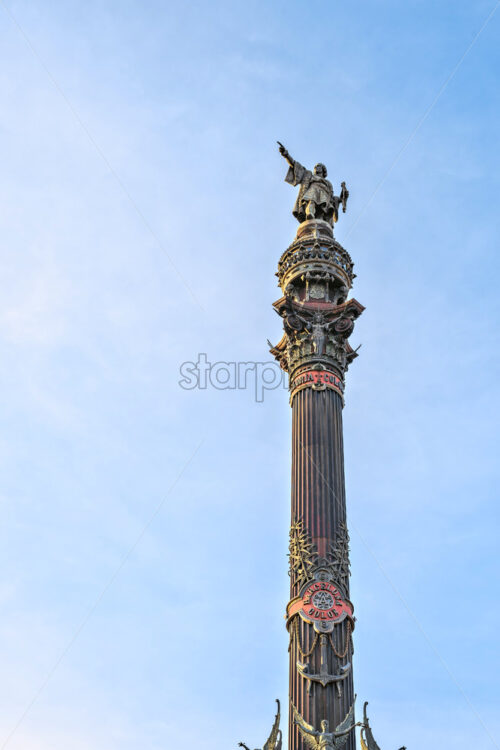 Columbus Monument at the waterfront in Barcelona, Catalonia, Spain - Starpik