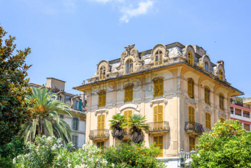 Daylight view to ancient old apartments or hotel in Rapallo - Starpik