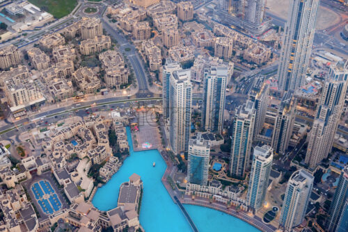 Dubai Cityscape at sunset from tallest building view. United Arab Emirates - Starpik