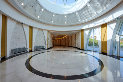 Empty metro hall near Jumeirah Mosque at daylight. Dubai, United Arab Emirates - Starpik