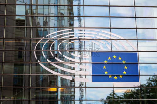 European Parliament building in Brussels, Belgium. The most important political building of the EU - Starpik