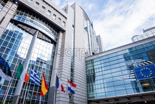 European Parliament building in Brussels, Belgium. The most important political building of the EU - Starpik