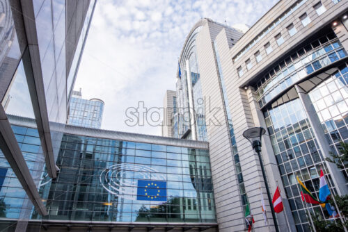 European Parliament building in Brussels, Belgium. The most important political building of the EU - Starpik