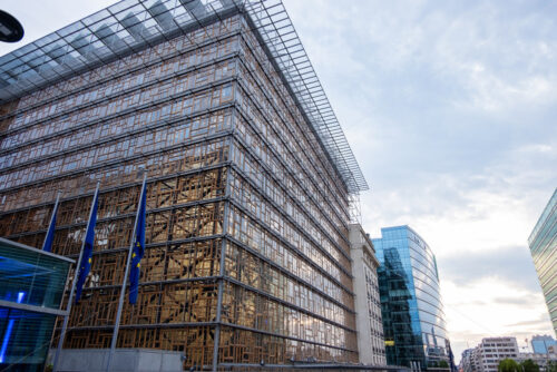 European Parliament building in Brussels, Belgium. The most important political building of the EU - Starpik