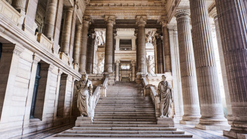 Law Courts of Brussels interior at daylight. Belgium landmarks - Starpik