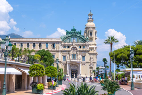 MONACO, FRANCE – AUGUST 07, 2018: Monte Carlo Casino at daylight. Blue sky on background - Starpik