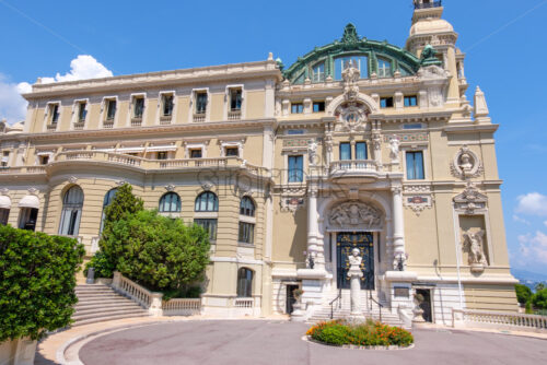 MONACO, FRANCE – AUGUST 07, 2018: Monte Carlo Casino at daylight. Blue sky on background - Starpik