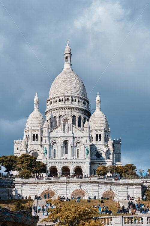 PARIS, FRANCE – OCTOBER 01, 2018: The Basilica of the Sacred Heart of Paris at daylight. Close up shot - Starpik