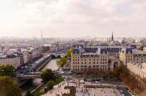 Square of Notre Dame in Paris, view from above, France - Starpik