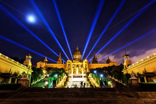 The Museu Nacional d’Art Night view with lights Spain - Starpik