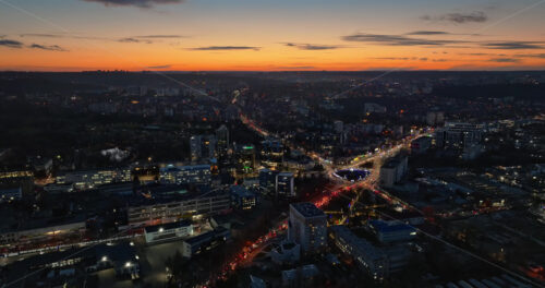 Video Aerial drone view of Chisinau, Moldova at sunset - Starpik