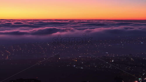 Video Aerial drone view of Chisinau, Moldova at sunset - Starpik