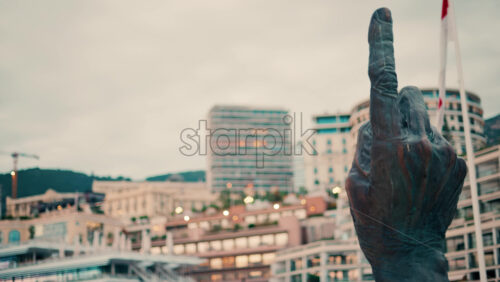 Video Et Purus sculpture in Monte Carlo, Monaco with a blurry background - Starpik Stock