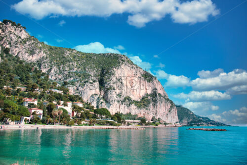 View of Beach Petite Afrique, in Beaulieu-sur-Mer, France - Starpik