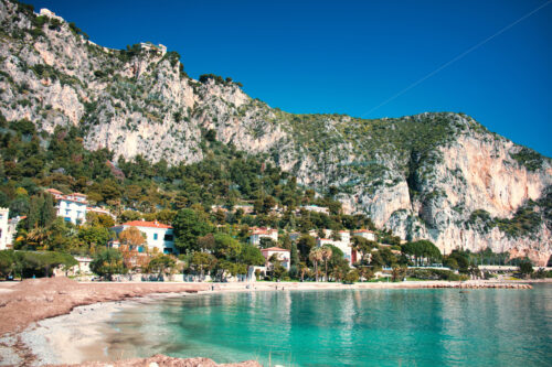 View of Beach Petite Afrique, in Beaulieu-sur-Mer, France - Starpik