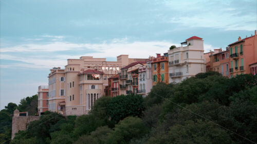 video Aerial view of buildings in the skyline of Monaco in daylight - Starpik Stock