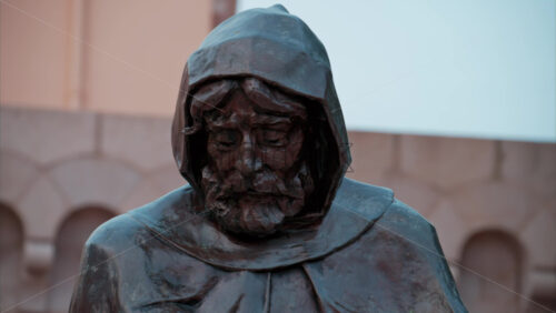 video Monaco City, Monaco – October 4, 2024: Statue of Prince Francois Grimaldi with the Palace on the background - Starpik Stock